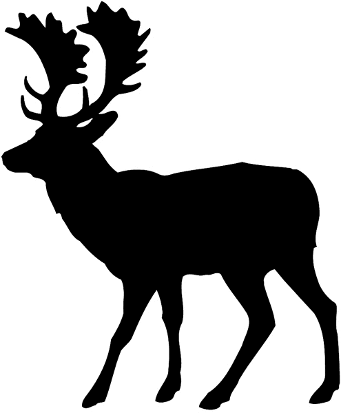 Moose silhouette vinyl sticker. Customize on line. Hunting 054-0140